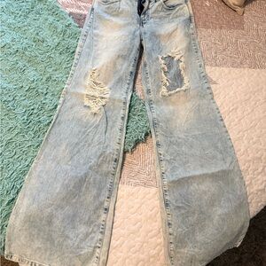 Distressed Light Blue Women's Jeans
